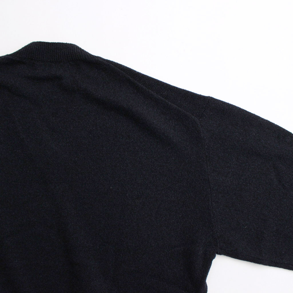 Co/Si V-neck Knit #Black×Navy [2024-N15]