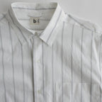 Short-sleeve Shirt #White×BK-Stripe [bROOTS24S5]