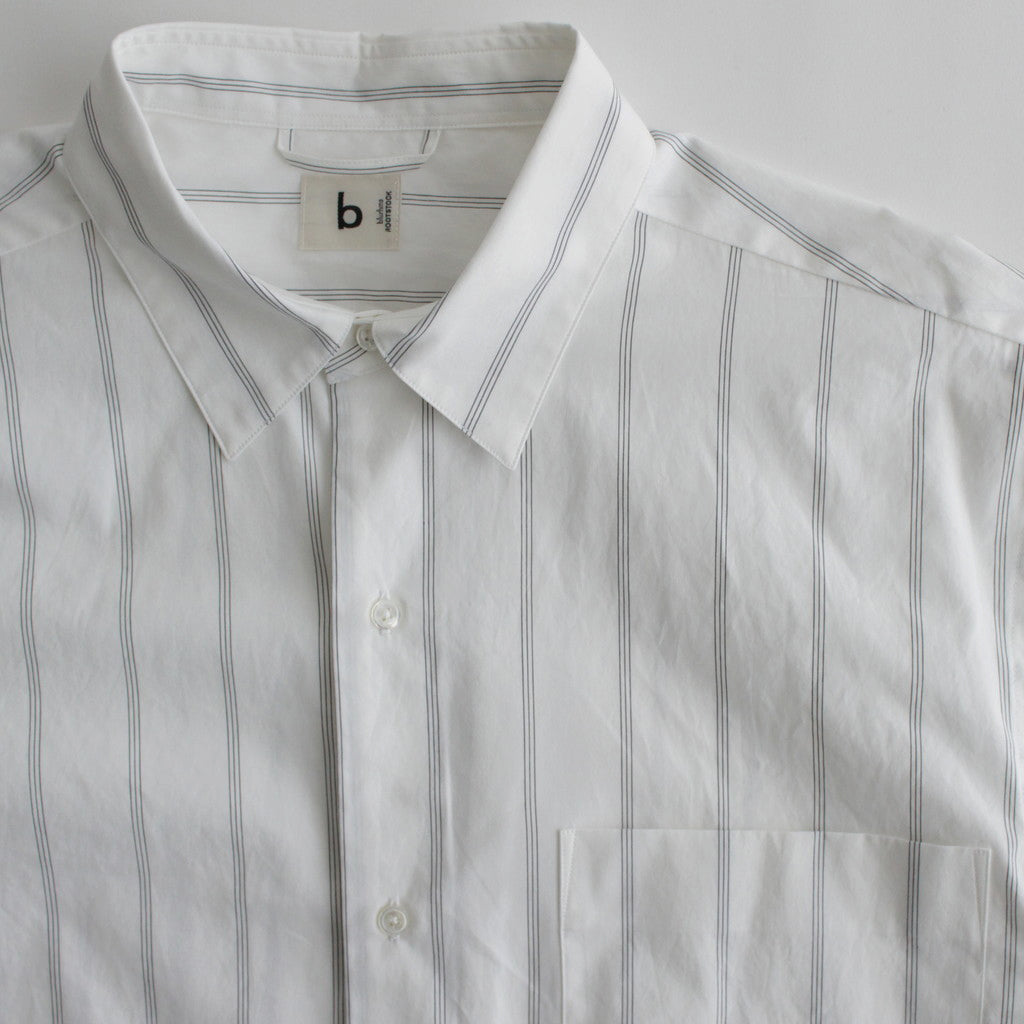 Short-sleeve Shirt #White×BK-Stripe [bROOTS24S5]