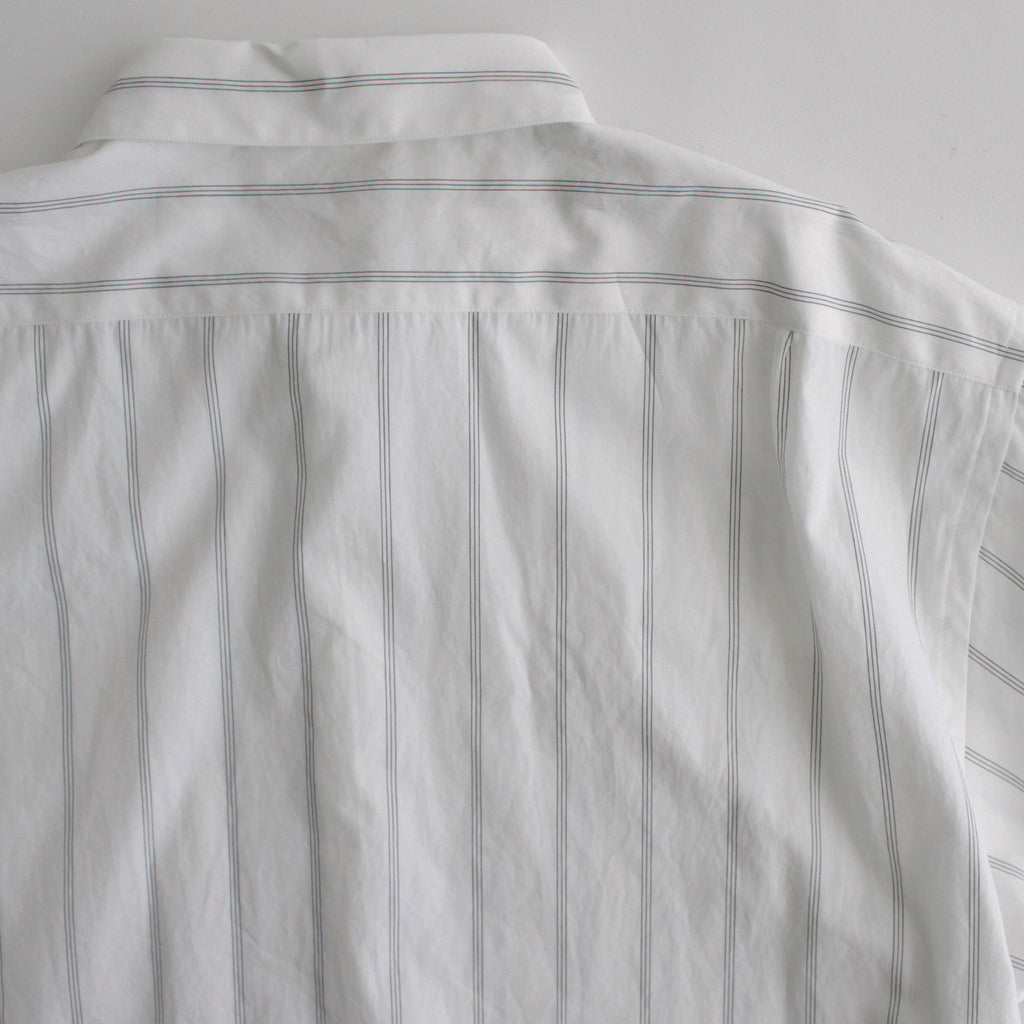 Short-sleeve Shirt #White×BK-Stripe [bROOTS24S5]