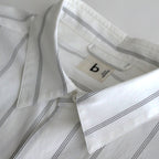 Short-sleeve Shirt #White×BK-Stripe [bROOTS24S5]