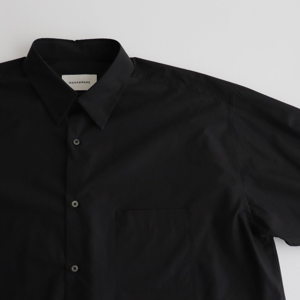 ORGANIC GIZA TYPEWRITER COMFORT FIT SHIRT #BLACK [A24A-09SH01C]