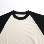 Co/Silk Nep Baseball Raglan Tee #Ivory-BODY×BlackNavy [BHS24S022]