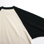 Co/Silk Nep Baseball Raglan Tee #Ivory-BODY×BlackNavy [BHS24S022]