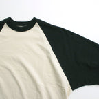 Co/Silk Nep Baseball Raglan Tee #Ivory-BODY×DarkGreen [BHS24S022]