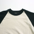 Co/Silk Nep Baseball Raglan Tee #Ivory-BODY×DarkGreen [BHS24S022]