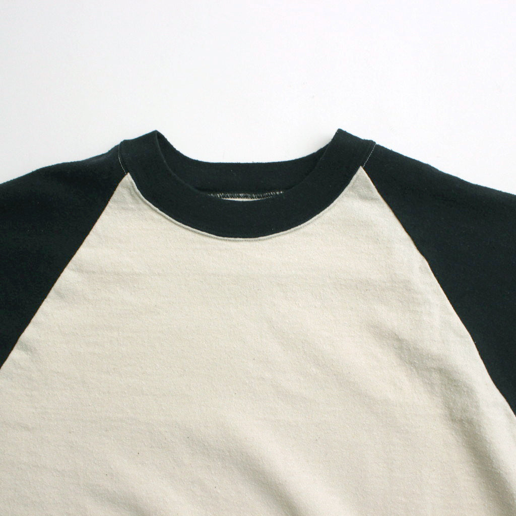 Co/Silk Nep Baseball Raglan Tee #Ivory-BODY×DarkGreen [BHS24S022]