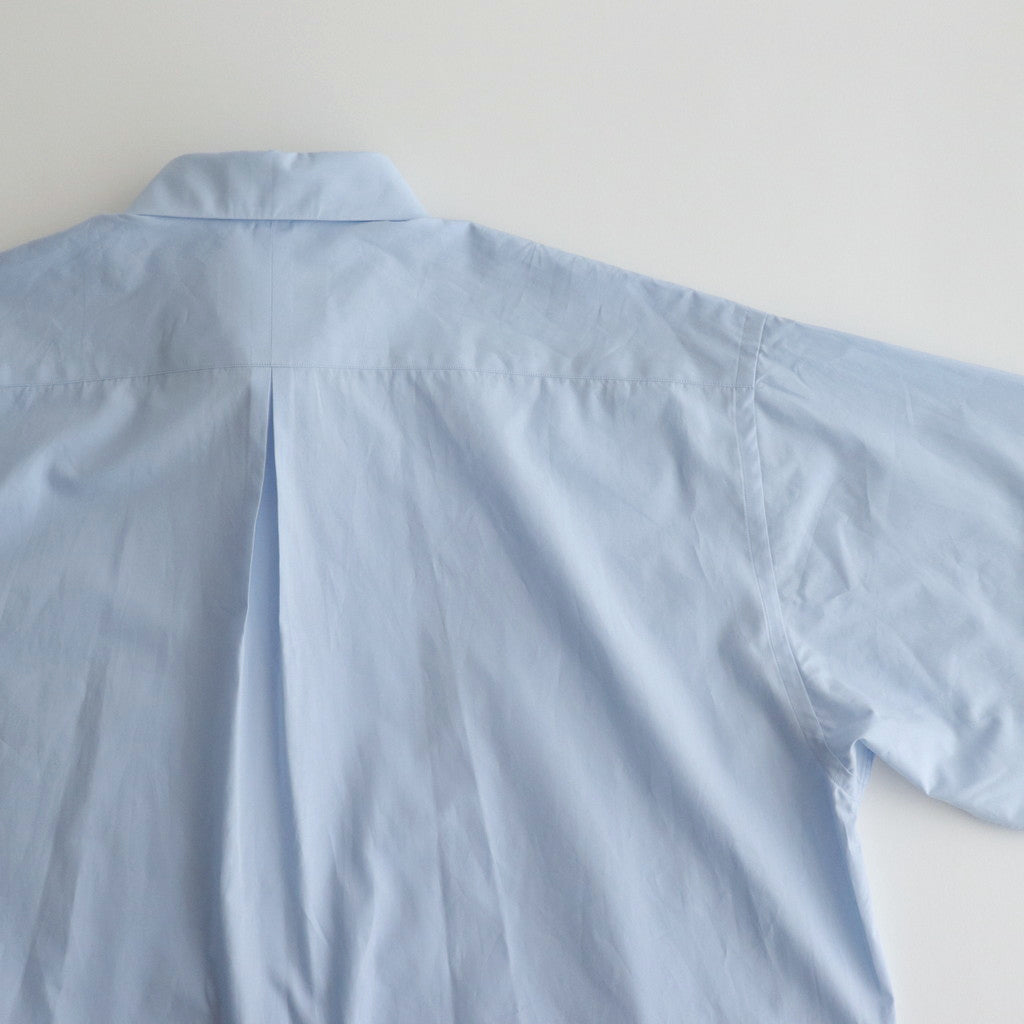 ORGANIC GIZA TYPEWRITER COMFORT FIT SHIRT #SAX BLUE [A24A-09SH01C]
