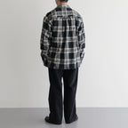 SWALLOW COLLAR SPORTS SHIRTS #STONE PLAID [232OJ-SH06]