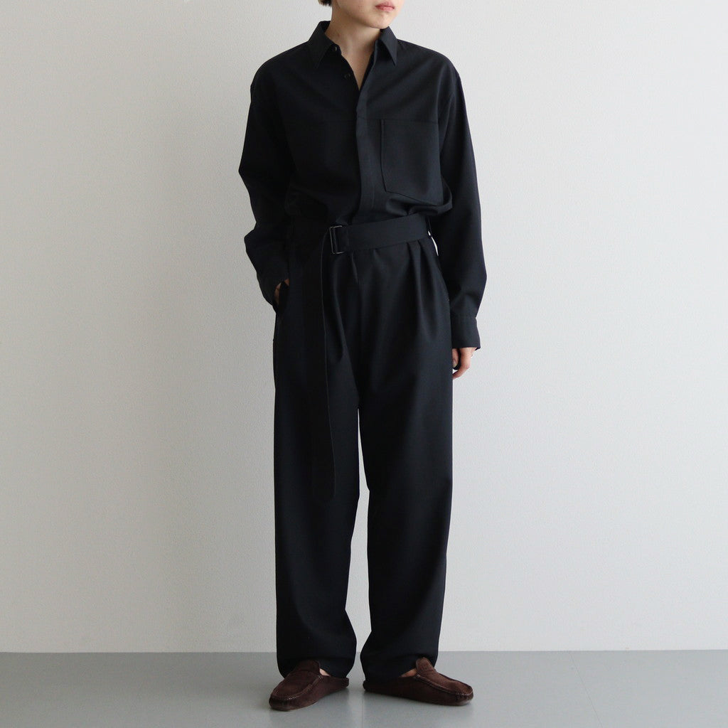 YLEVE wool tropical セットアップ 23aw WOOL TROPICAL A/O #BLACK [16842 55023] - Diffusion 三重県四日市市