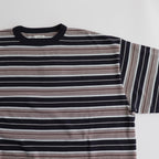 BORDER LS TOP #NAVY×BROWN [PMAR-CL02]