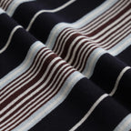 BORDER LS TOP #NAVY×BROWN [PMAR-CL02]