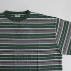 BORDER LS TOP #GREEN×NAVY [PMAR-CL02]