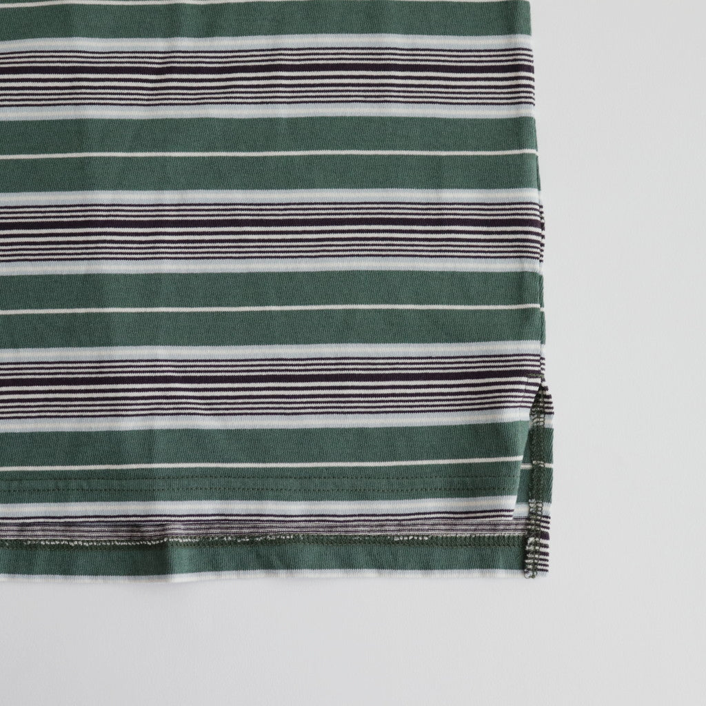 BORDER LS TOP #GREEN×NAVY [PMAR-CL02]