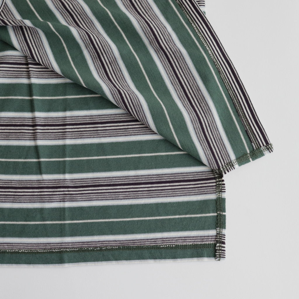 BORDER LS TOP #GREEN×NAVY [PMAR-CL02]