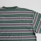 BORDER LS TOP #GREEN×NAVY [PMAR-CL02]