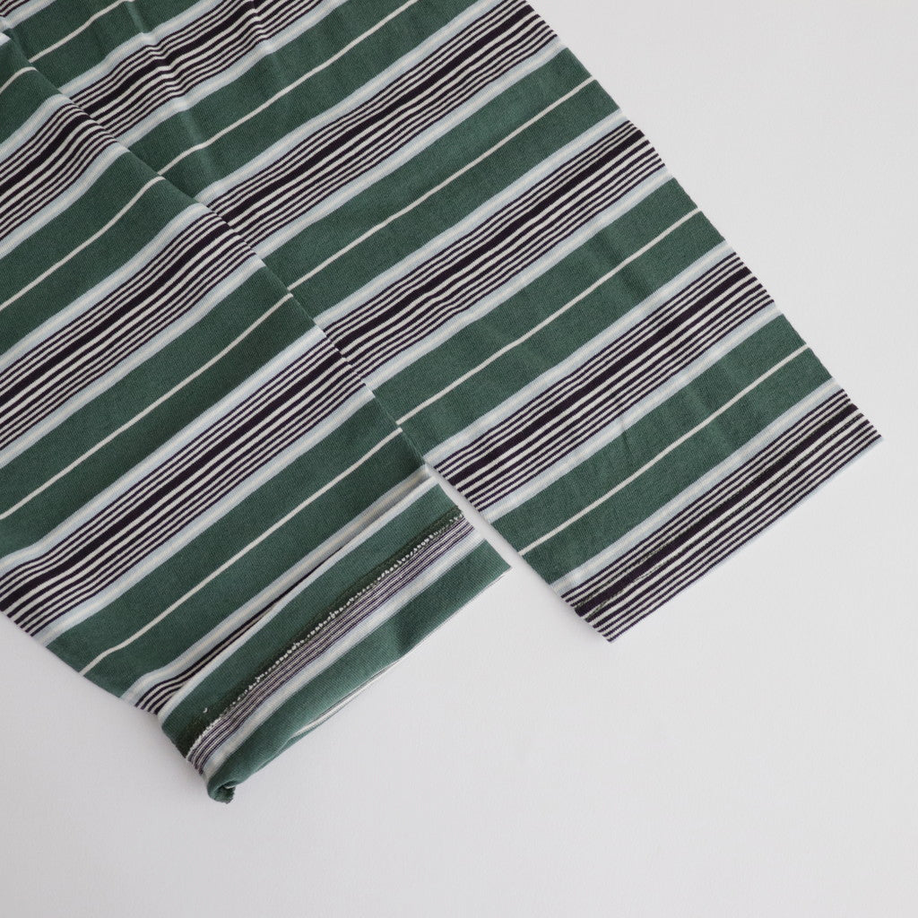 BORDER LS TOP #GREEN×NAVY [PMAR-CL02]