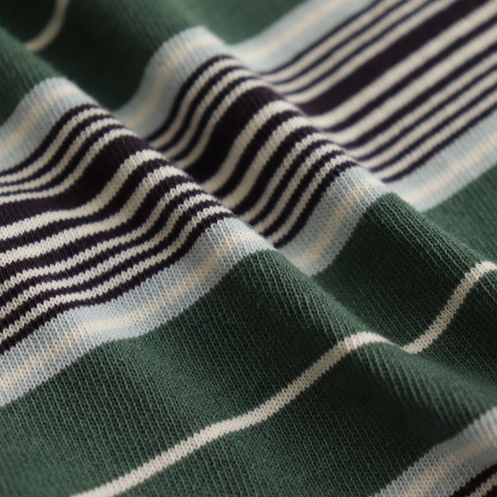 BORDER LS TOP #GREEN×NAVY [PMAR-CL02]