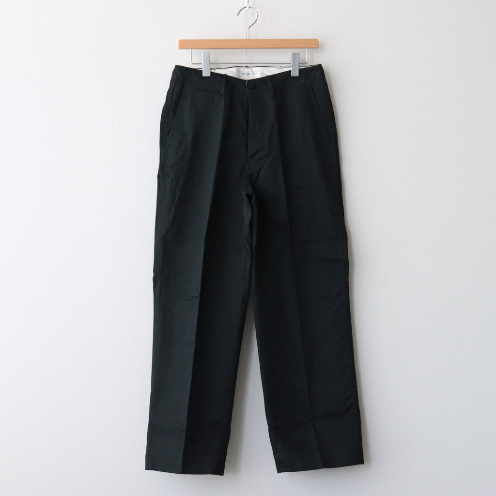 OFFICER TROUSERS WIDE #INK BLACK [PM-401]
