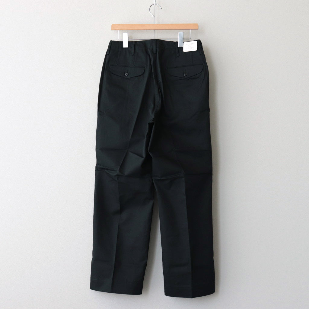 OFFICER TROUSERS WIDE #INK BLACK [PM-401]