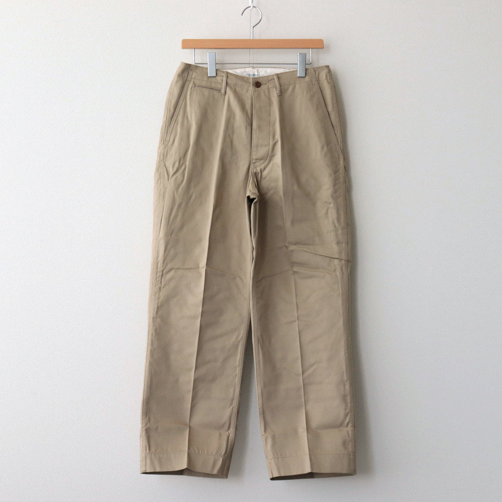 OFFICER TROUSERS WIDE #KHAKI BEIGE [PM-401]