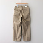 OFFICER TROUSERS WIDE #KHAKI BEIGE [PM-401]