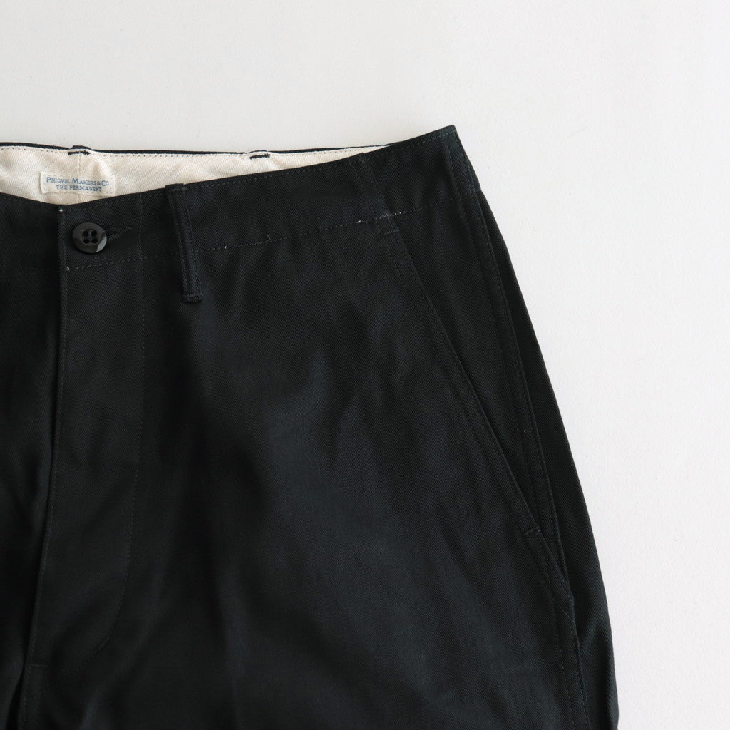 OFFICER TROUSERS WIDE #INK BLACK [PM-401]