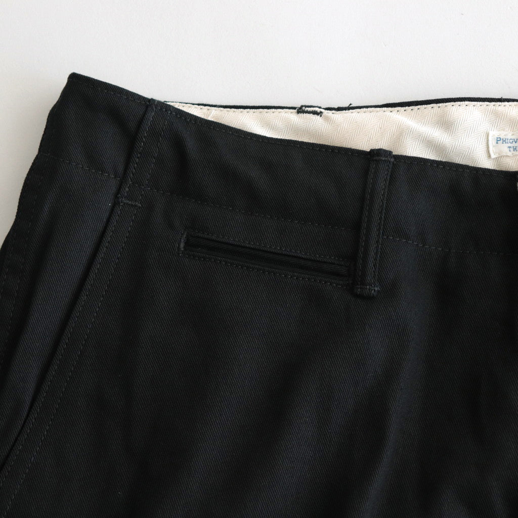 OFFICER TROUSERS WIDE #INK BLACK [PM-401]
