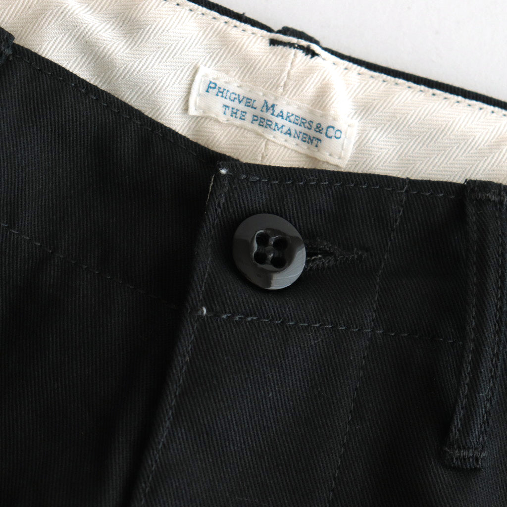 OFFICER TROUSERS WIDE #INK BLACK [PM-401]