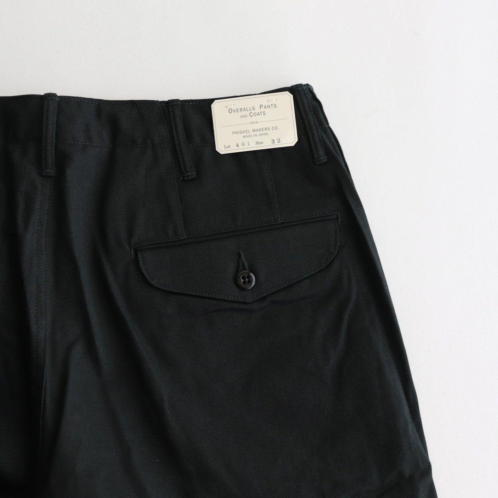 OFFICER TROUSERS WIDE #INK BLACK [PM-401]