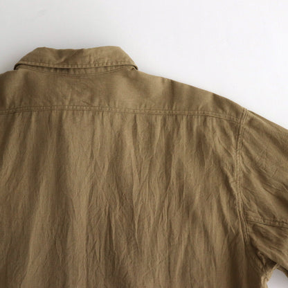 C/L HALF ZIP LS SHIRT #KHAKI BEIGE [PMAS-LS02]