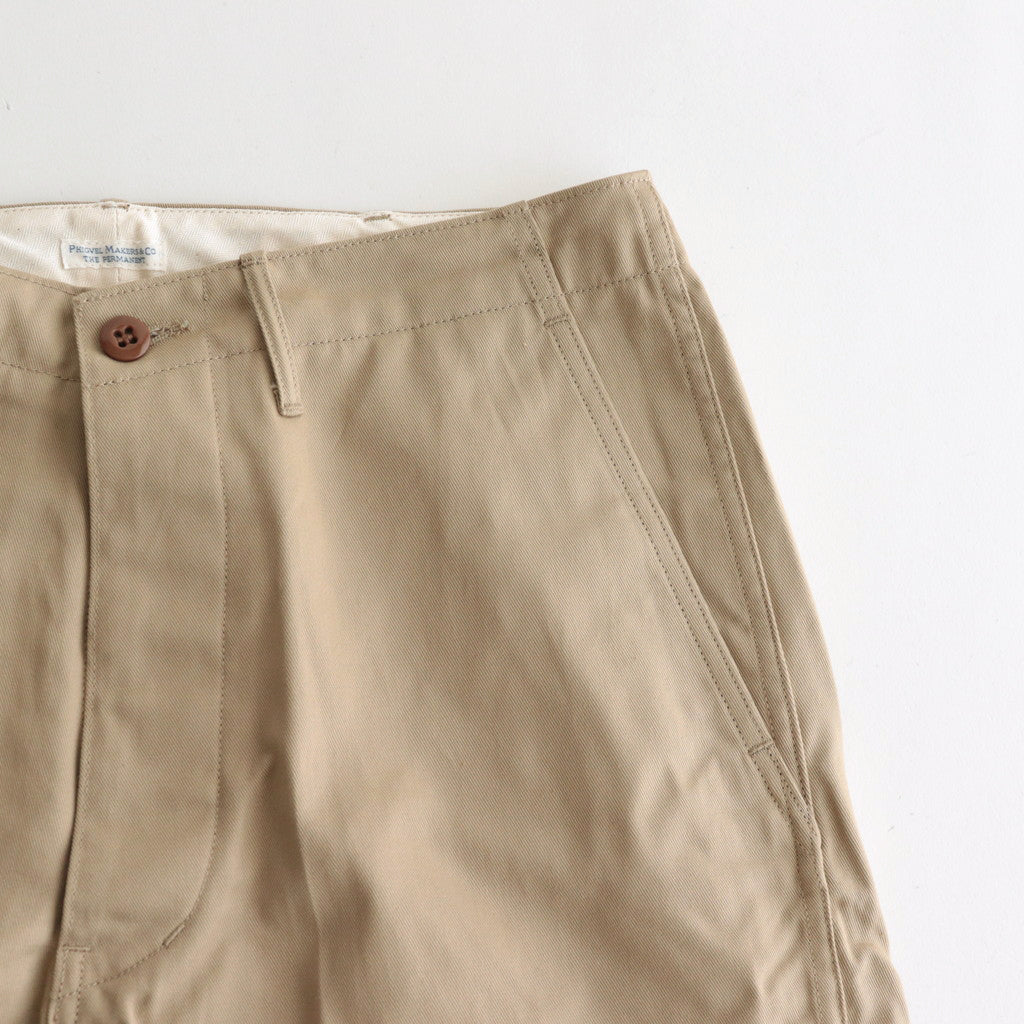 OFFICER TROUSERS WIDE #KHAKI BEIGE [PM-401]