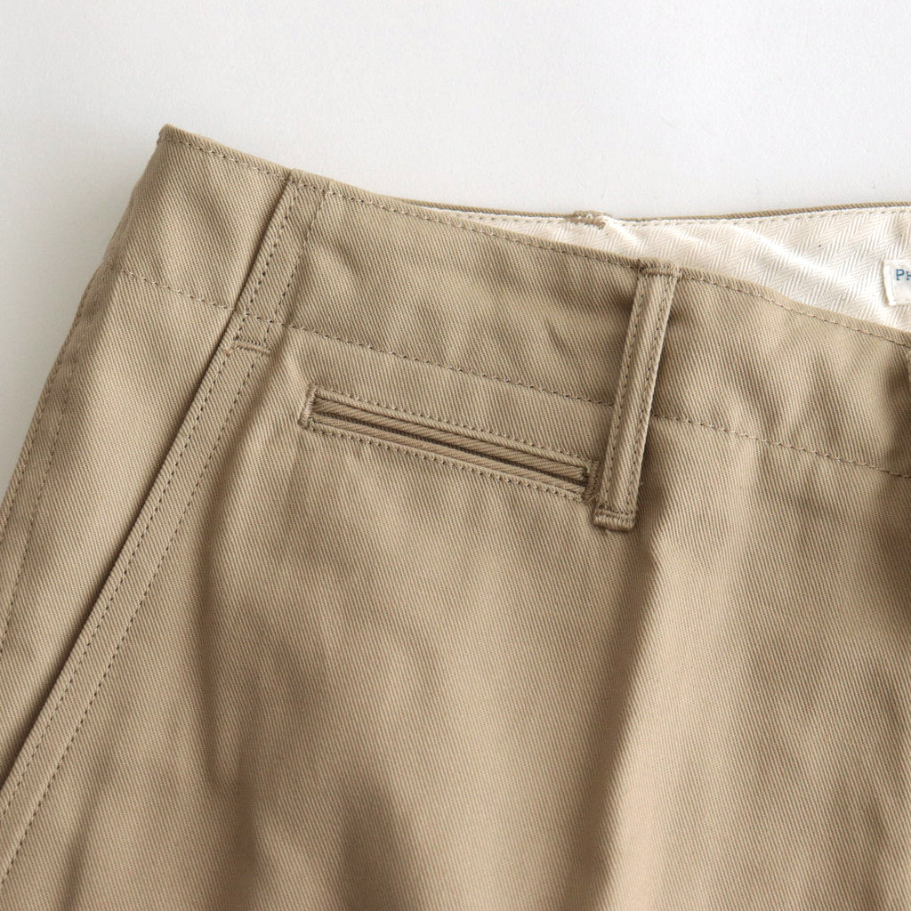 OFFICER TROUSERS WIDE #KHAKI BEIGE [PM-401]