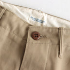 OFFICER TROUSERS WIDE #KHAKI BEIGE [PM-401]