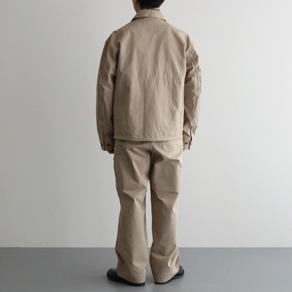 CHINO CLOTH FLIGHT JACKET #KHAKI BEIGE [PMAS-OT01]