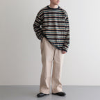 BORDER LS TOP #NAVYxIVORY [PMAQ-CL05]