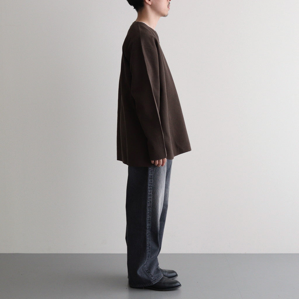 Rough&amp;Smooth Thermal Over Neck L/S #KhakiBrown [bROOTS24F30]