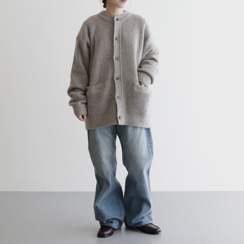 All-yak crewneck cardigan #Lt.Bege [2023-N06]