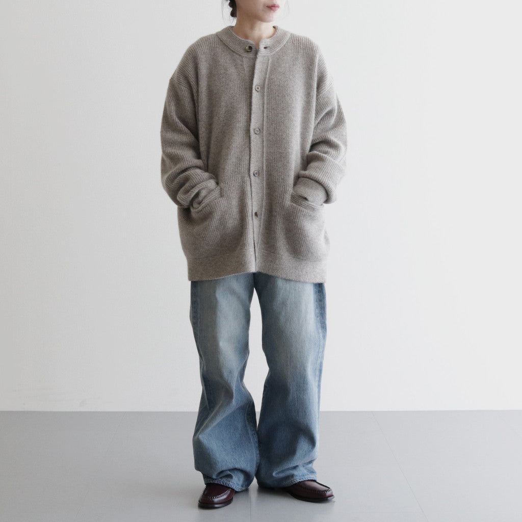 All-yak crewneck cardigan #Lt.Bege [2023-N06]