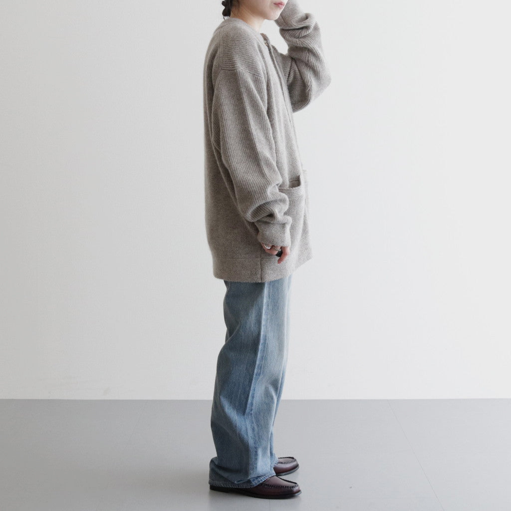 All-yak crewneck cardigan #Lt.Bege [2023-N06]