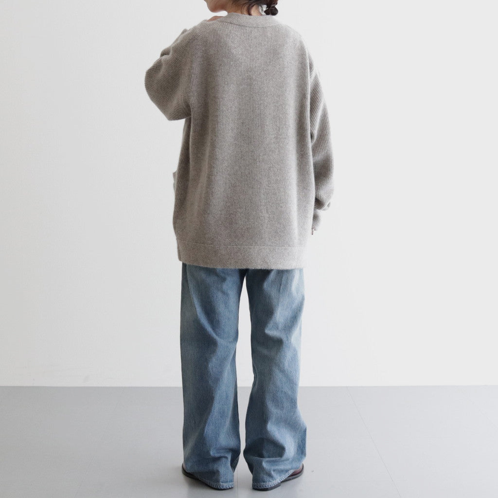 All-yak crewneck cardigan #Lt.Bege [2023-N06]
