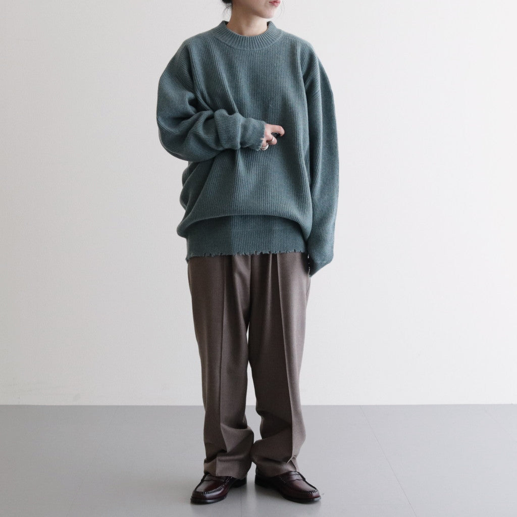 Wool wide crewneck #Mist Bule [2023-N04]