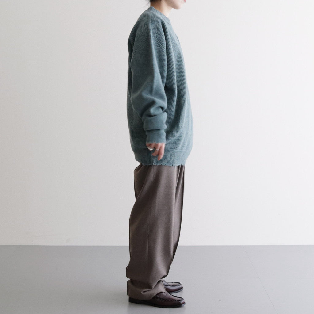 Wool wide crewneck #Mist Bule [2023-N04]