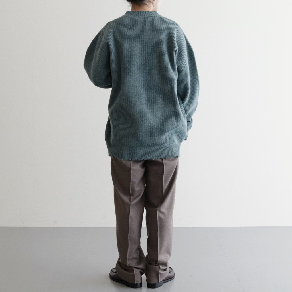 Wool wide crewneck #Mist Bule [2023-N04]