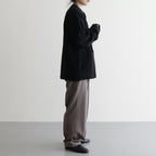 All-yak crewneck cardigan #Black×Navy [2023-N06]