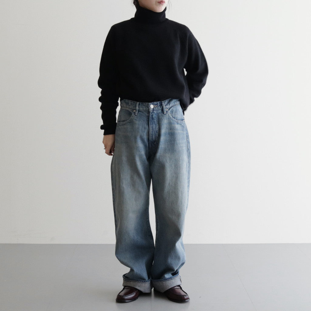 All-yak turtleneck #Black×Navy [2023-N07]