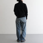 All-yak turtleneck #Black×Navy [2023-N07]