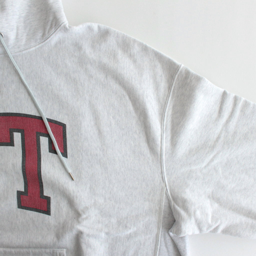 PRINT Sweat Hoodie P/O Big #HeatherWhite×IT-M [bROOTS23F27P]