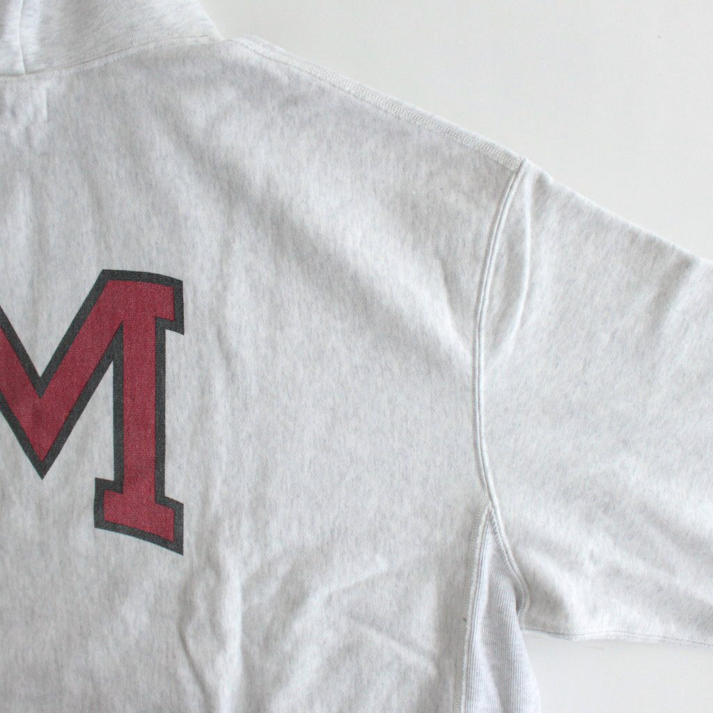 PRINT Sweat Hoodie P/O Big #HeatherWhite×IT-M [bROOTS23F27P]