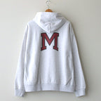 PRINT Sweat Hoodie P/O Big #HeatherWhite×IT-M [bROOTS23F27P]
